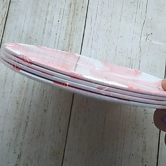 Pink candy dessert plate set - Picture 2 of 4